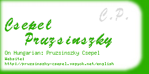 csepel pruzsinszky business card